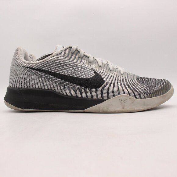 Nike Kobe KB Mentality 2 Wolf Grey Men's Size 12 Black White Basketball Shoes